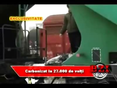 Man Electrocuted to Death on a Train has a Raging Hard On!!