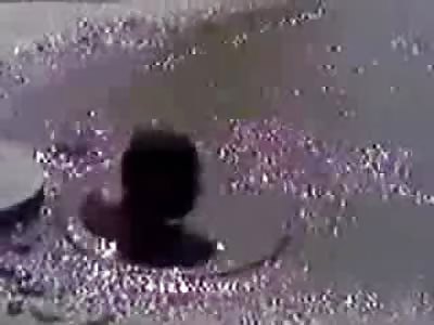 Man Attempts To Re-Open Shit Clogged Sewer Pipe