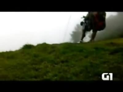 Scared Female falls 90 Feet to her Death in Paragliding Accident