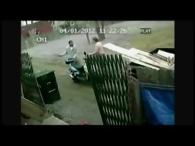 Thug in Hoody pulls Gun on White Man