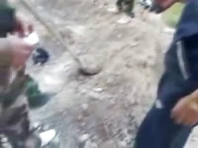 Now What?? Man Buried Alive begs for his Life (Photographer in Syria)