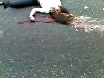 Young Girl Ejected then Run Over with Brain Smear on the Pavement
