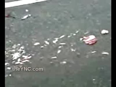 Young Girl Ejected then Run Over with Brain Smear on the Pavement (DIFFERENT ANGLE)