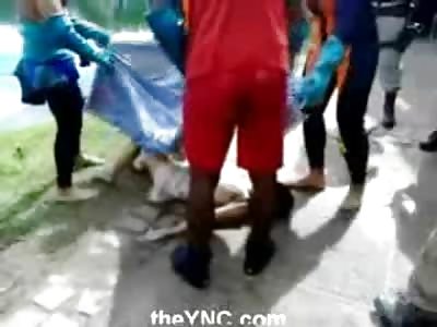 Pretty Teen Female Crashed her Car into Water...