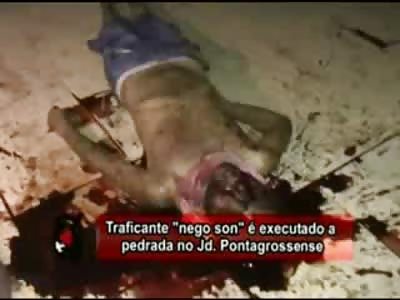 Man Beaten to Death with a Brick Left in Pool of Blood