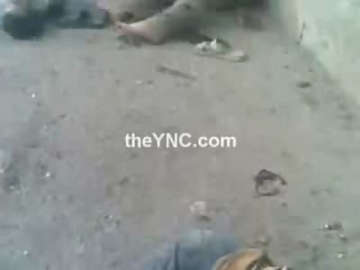 Bomb and Gruesome Aftermath Immediately Following