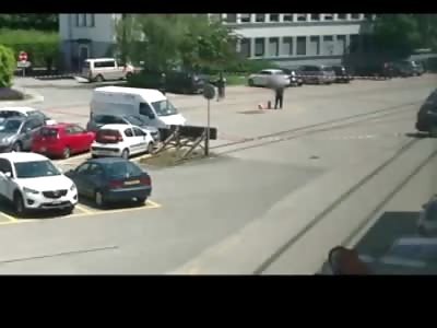 Moron Protests by Setting Himself on Fire to Protest Swiss Laws