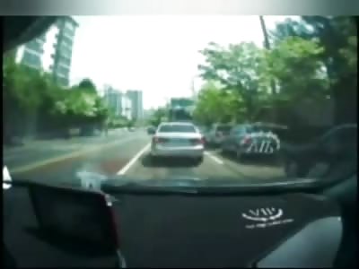 Man with a Lead Foot Accelerates from Nowhere 