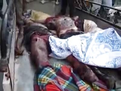 Pickup Truck Carnage: Murdered Bodies in Back of Truck 