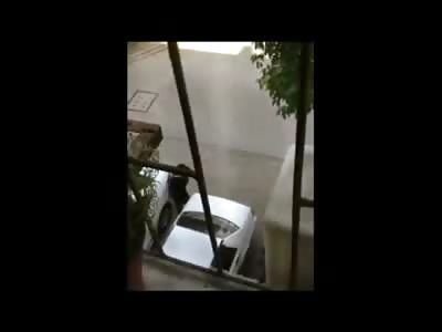 Girl gets a Ghetto Beating in the Middle of the Street in China 