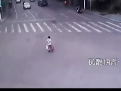 Old Woman with Her Grocery's is Run Over and Crushed by Huge Work Truck....(AFTERMATH INCLUDED)