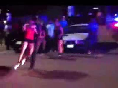 Large Police officer Slams Petite Teen Girl to the Ground