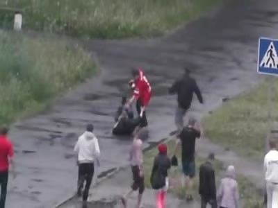 2 Tough Guys in Red Shirts Brutalize a Crew of Emo Kids who Cant Fight to save their Lives 