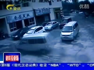 Little Kid playing in a Parking Lot is Run Over and the Drives Speeds off to Escape