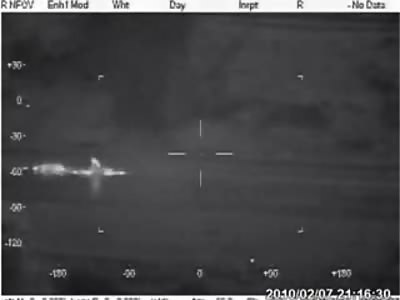 Dogs running across the Street are Killed Instantly by Mac Truck in Infrared Camera 