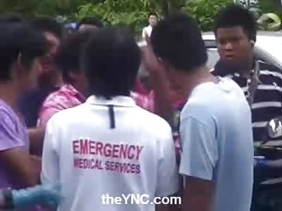 Man still Sitting Up on his Bicycle after being Shot to Death on the Street (Police VIdeo)