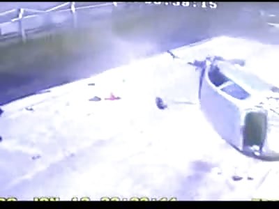 Man in Gas Efficient Clown Car Luckily Crawls out from Sure Death after Horrible Accident