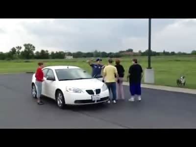 When Dykes Attack...Brutal Bad Ass takes a Baseball Bat to Opponent in Road Rage Incident 