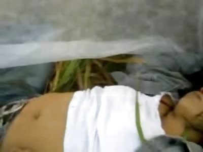 Girl with her Legs Open lies Dead in the Field