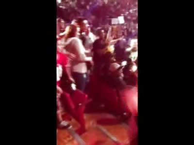 WWE Wrestler Swings On a Fan outside in the Crowd LIVE on WWE Raw
