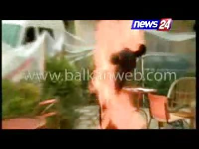 Albanian Man sets Himself on Fire in Hunger Protest 