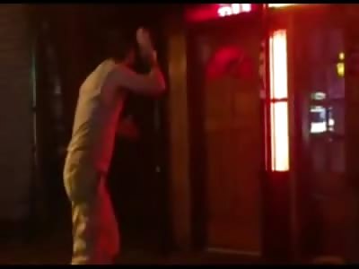 Black Bouncer Brutally Ends Fight before it Begins