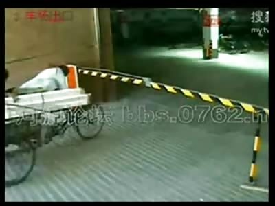 Mans Arm Nearly Ripped Off by Security Gate-