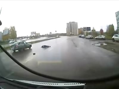 Petite Female Annihilated by Speeding Car While Trying to Cross the Street