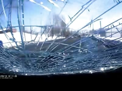 First Person View of a Pedestrian that Made a horrible Decision to Cross the Road