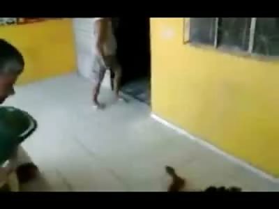 Naked Couple forgot they weren't in a Cozy Hotel Room, get Paddled by Owner of Property