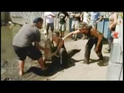 What Happens when a Girl puts her Face gets too Close to an Alligator?