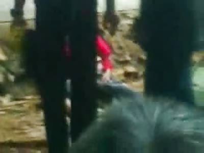 Pretty Teenage Girl struck by Lightning sits Upright in Bizarre Position is Loaded onto Gurney