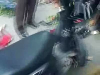 Muslim Girl in Tight Yoga pants has her Brains Exposed after her Fatal Accident