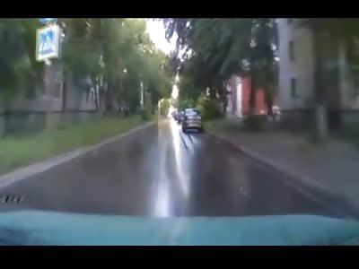 14 Year Old Girl not Paying Attention ends up on the Windshield