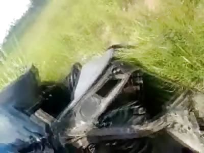 Poor Dude twisted Dead on the Street from Accident