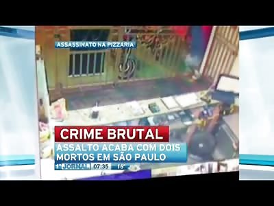 Moronic Thug Robbers Kill Pizza Owner when Gun goes Off Accidentally while Grabbing Wallet (Watch Slow motion)