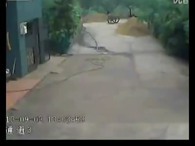 A Battle Between a Guy and a Women with Sticks and Knives Quickly Turns into and All out Stick and Knife Brawl