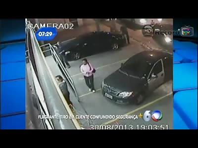 Man Shot to Death Point Blank with one to the Chest, one to the Back