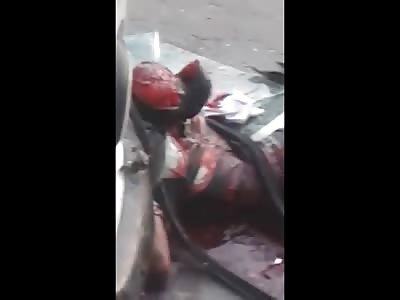 Man Who Stole a Motorcycle Crashes after a Chase and Ends up Dead with his Skull Exposed