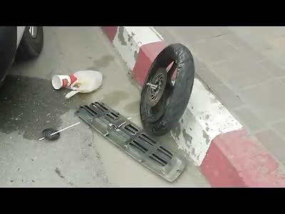 Short Video of Biker Girl in Pink Shorts Dead on Scene