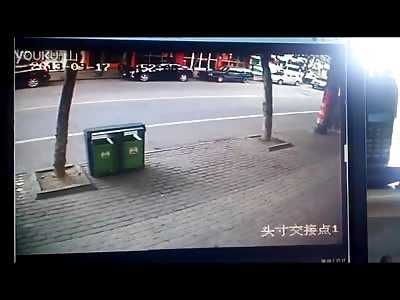 Kids Walking down the Street are Mowed over by Speeding Car (Girl was Killed) 