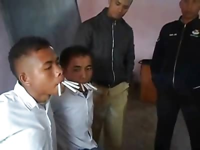 So you want to Smoke ha? Ok We'll Smoke...Bizarre Punishment on School Students in front of their Classmates