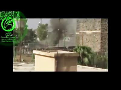 Two Men on a Scooter in Syria Notice an IED too Late (BOOM)