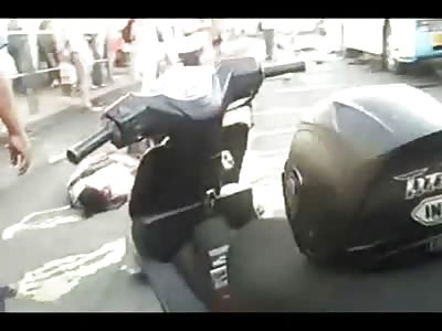 Weird Scene Shows a Group of People Crushed under a Bus under a Bus.....