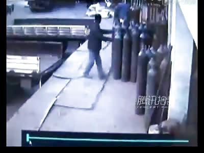 Gas Canister Explosion Kills two Warehouse Workers Instantly 