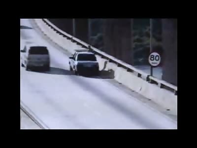 Oblivious Biker Doesn't See Car Runs Right into it