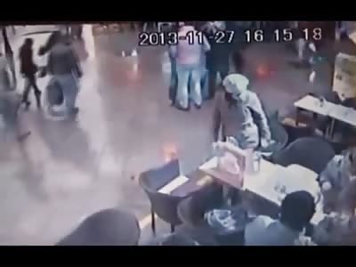 Brutal Fight and Stabbing Breaks out in a Turkish Mall