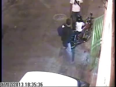 Absolutely Shocking Video shows a Father Murdered in front of his Little Son about to go on a Motorcycle Ride