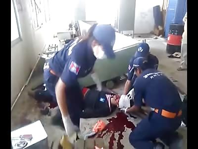 Bad Day at Work....Man Convulses From Head Injury Sustained at Work