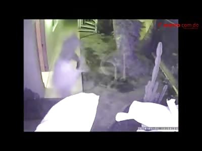 Full Amazing Video of Man Defending his Home Shot Dead by one Thief after Nearly Murdering the Other one